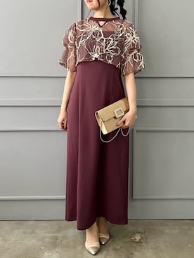「アイテム（ドレス）」を使った、AIMERさん（レディース・154cm）の夏コーディネート