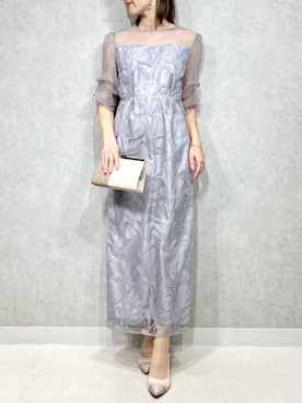 「AIMER（エメ）のアイテム（ドレス）」を使った、AIMERさん（レディース・155cm）の冬コーディネート