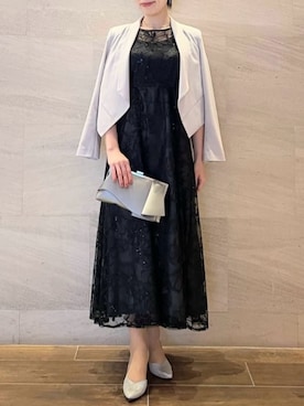 「アイテム（クラッチバッグ）」を使った、AIMERさん（レディース・161cm）の秋コーディネート