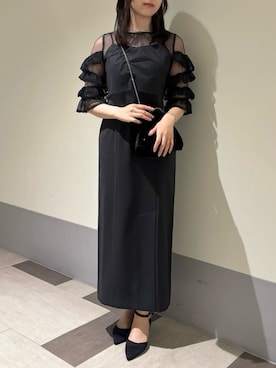 「アイテム（ドレス）」を使った、AIMERさん（レディース・165cm）の秋コーディネート