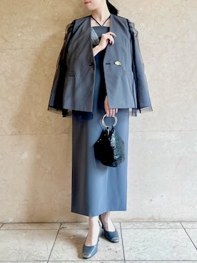 「アイテム（ドレス）」を使った、AIMERさん（レディース・160cm）の秋コーディネート