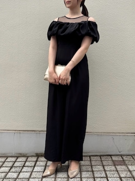 「アイテム（パンツドレス）」を使った、AIMERさん（レディース・165cm）の秋コーディネート