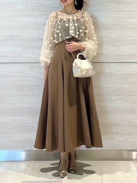「アイテム（ドレス）」を使った、AIMERさん（レディース・154cm）の秋コーディネート