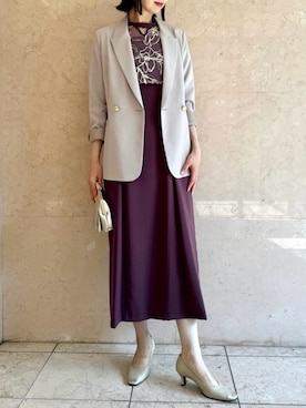 「アイテム（ワンピース/ドレス）」を使った、AIMERさん（レディース・170cm）の秋コーディネート