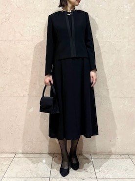 「アイテム（スーツセット）」を使った、AIMERさん（レディース・170cm）の冬コーディネート