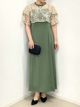 「アイテム（クラッチバッグ）」を使った、AIMERさん（レディース・162cm）の夏コーディネート