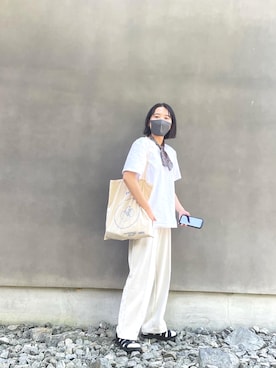 「古着女子」｜「アイテム（財布/小物）」を使った、Momo🍑さん（レディース・158cm）の夏コーディネート