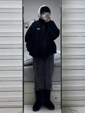 「LMCのアイテム（ジャケット/アウター）」を使った、yunbaluさん（レディース・154cm）の冬コーディネート