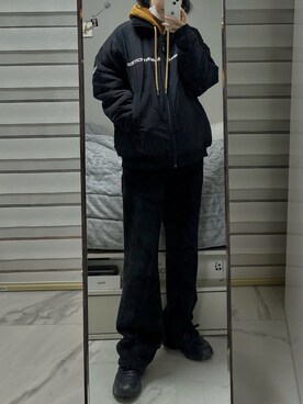 「LMCのアイテム（ジャケット/アウター）」を使った、yunbaluさん（レディース・154cm）の冬コーディネート