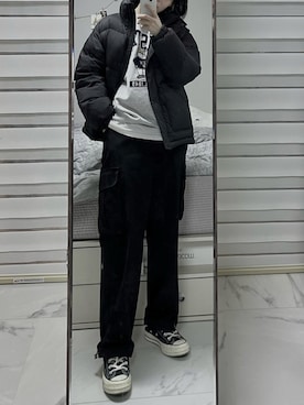 「WHO.A.U（フーアーユー）のアイテム」を使った、yunbaluさん（レディース・154cm）の冬コーディネート