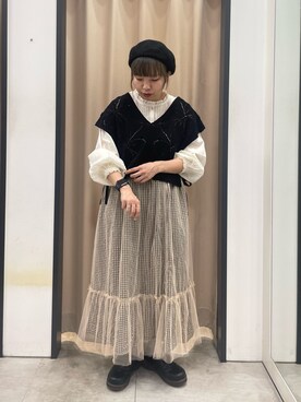 「ベレ女」｜うさ🐰さん（レディース・153cm）の秋コーディネート