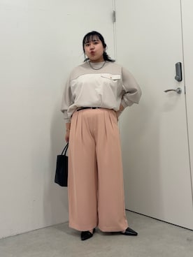 「アイテム（トートバッグ）」を使った、さわさん（レディース・152cm）の春コーディネート
