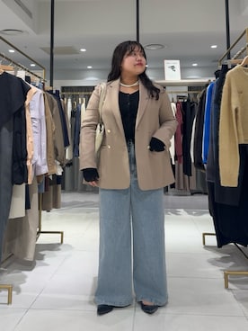 「COLLAGE GALLARDAGALANTE（コラージュガリャルダガランテ）のアイテム（デニムパンツ）」を使った、さわさん（レディース・152cm）の秋コーディネート