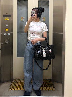 「AZUL by moussy（アズールバイマウジー）のアイテム」を使った、wkn_a.wear114さん（レディース・159cm）の夏コーディネート