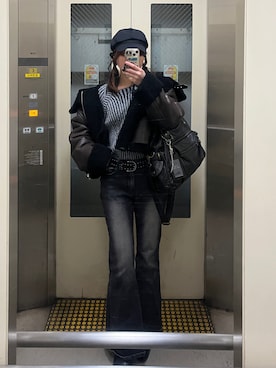 「アイテム（ワンピース）」を使った、wkn_a.wear114さん（レディース・159cm）の冬コーディネート