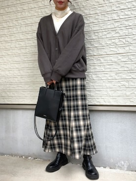 「ハイネックトップス」｜wkn_a.wear114さん（レディース・158cm）の春コーディネート