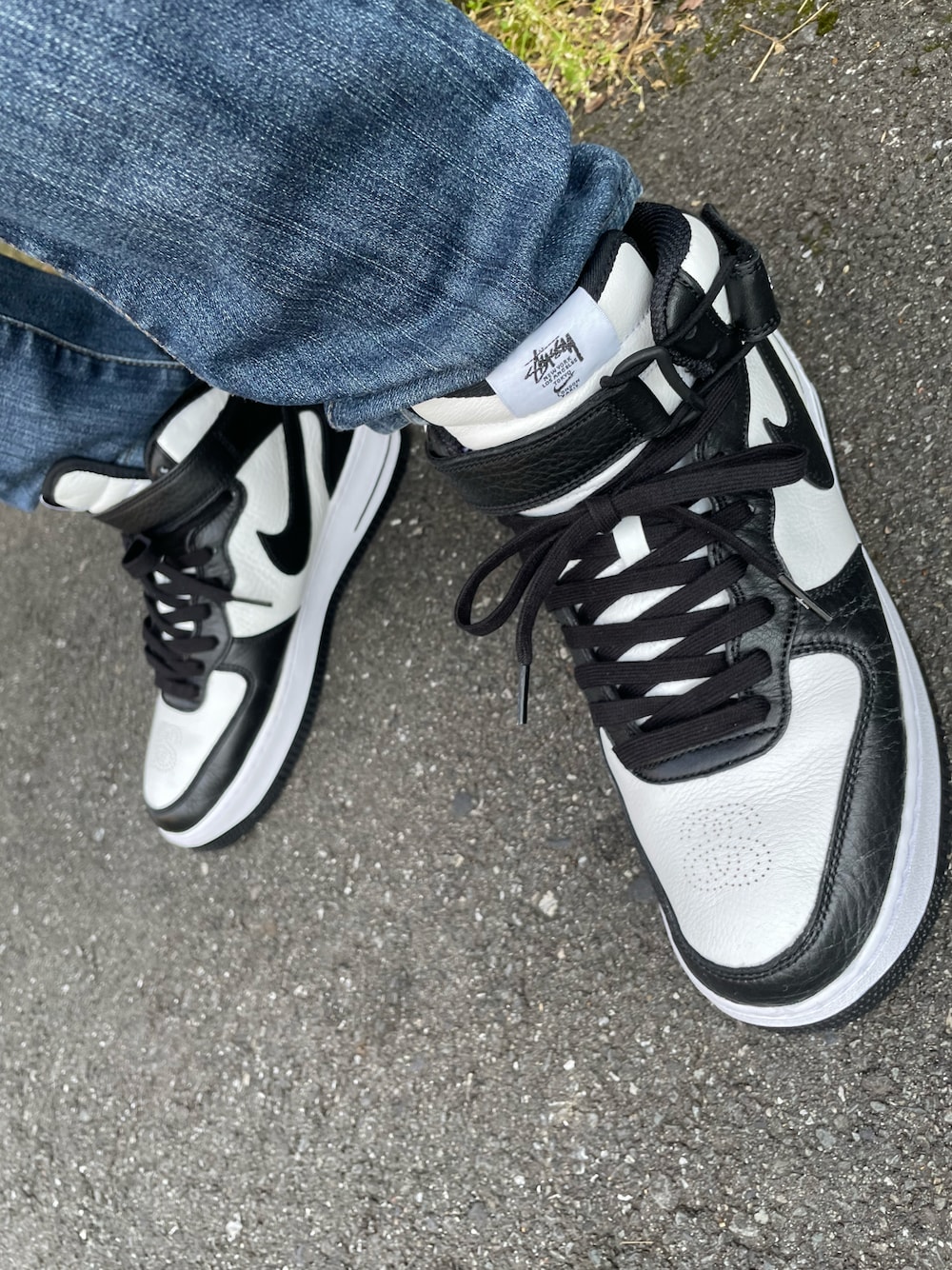 「スニーカースタイル、エアフォースワン、AF1、stussy、パンダ」｜「NIKEのアイテム（スニーカー、ブラック系）」を使った、yasucocoさん（メンズ・172cm）の夏コーディネートの1枚目の写真