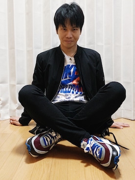 「no brand（ノーブランド）のアイテム（MA-1）」を使った、AVANT-GARDE KENTAさん（メンズ・174cm）の夏コーディネート
