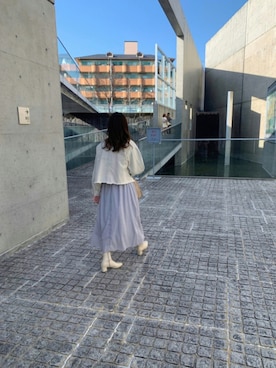 「アイテム（ワンピース/ドレス、シルバー系）」を使った、３９さん（レディース・163cm）の夏コーディネート