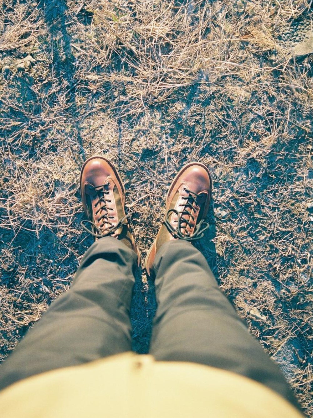 「ダナー、Danner、THE NORTH FACE、ノースフェイス、登山、アウトドアスタイル」｜「DannerのDanner/ダナー Light マウンテンブーツ（ブーツ、ブラウン系）」を使った、mさん（メンズ・170cm）の冬コーディネートの1枚目の写真