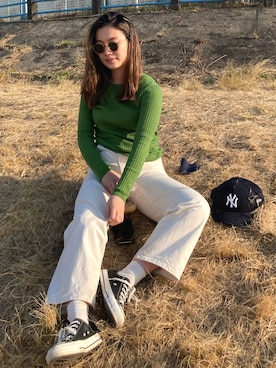 「KOMONO.（コモノ）のアイテム（サングラス）」を使った、marikoroiさん（レディース・162cm）の春コーディネート