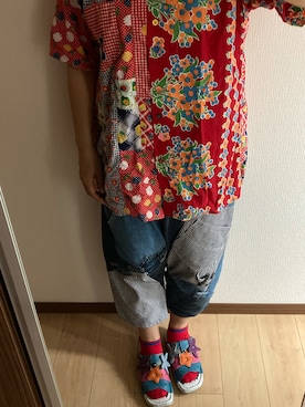 「スリッパ」｜「アイテム（パンツ）」を使った、zeppinさん（レディース・161cm）の秋コーディネート