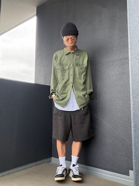 「crepuscule（クレプスキュール）のアイテム」を使った、iSHiさん（メンズ・181cm）の秋コーディネート