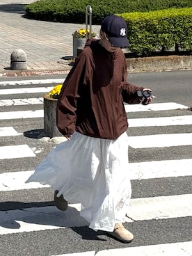 「BIRKENSTOCK（ビルケンシュトック）の【BIRKENSTOCK】Boston LEVE（スリッポン、ベージュ系）」を使った、𝙔𝙐𝙆𝙄さん（レディース・163cm）の春コーディネート