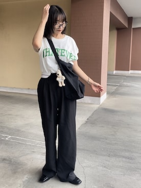 「20/80（テゥエンティーエイティー）のアイテム」を使った、𝙔𝙐𝙆𝙄さん（レディース・162cm）の夏コーディネート