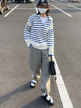 「NOFALL（ノーフォール）のアイテム」を使った、𝙔𝙐𝙆𝙄さん（レディース・162cm）の春コーディネート
