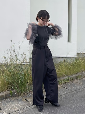 「hellam（へラム）のアイテム（トップス）」を使った、𝙔𝙐𝙆𝙄さん（レディース・162cm）の春コーディネート