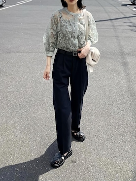 「THE SHINZONE（ザ　シンゾーン）のアイテム」を使った、𝙔𝙐𝙆𝙄さん（レディース・162cm）の夏コーディネート