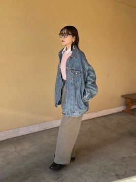 「Ungrid（アングリッド）のアイテム（ジャケット/アウター）」を使った、𝙔𝙐𝙆𝙄さん（レディース・162cm）の冬コーディネート