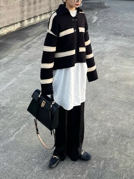 「Re:EDIT by KAREN（リエディバイカレン）のアイテム」を使った、𝙔𝙐𝙆𝙄さん（レディース・162cm）の冬コーディネート