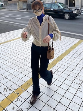 「MARNI（マルニ）のTROPICALIA MICRO BAG/ トロピカリア マイクロバッグ（ショルダーバッグ）」を使った、𝙔𝙐𝙆𝙄さん（レディース・162cm）の春コーディネート
