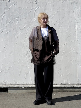 𝙔𝙐𝙆𝙄さん（レディース・163cm）の冬コーディネート