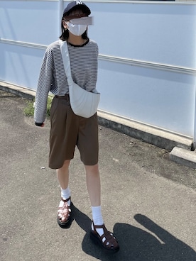 「NOFALL（ノーフォール）のアイテム」を使った、𝙔𝙐𝙆𝙄さん（レディース・162cm）の春コーディネート