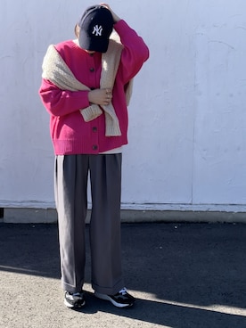 「frames RAY CASSIN（フレームスレイカズン）のアイテム」を使った、𝙔𝙐𝙆𝙄さん（レディース・162cm）の冬コーディネート