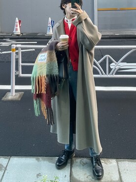 𝙔𝙐𝙆𝙄さん（レディース・162cm）の冬コーディネート