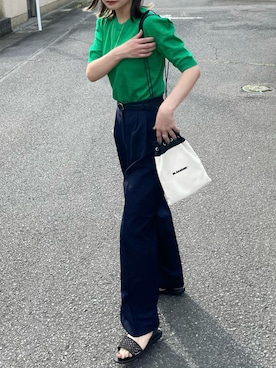 「Steven Alan（スティーブンアラン）のアイテム（ビーチサンダル）」を使った、𝙔𝙐𝙆𝙄さん（レディース・162cm）の夏コーディネート