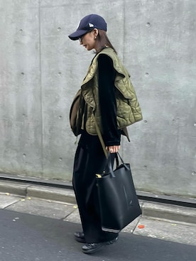 「FREAK'S STORE（フリークスストア）のアイテム（ベスト）」を使った、𝙔𝙐𝙆𝙄さん（レディース・162cm）の冬コーディネート