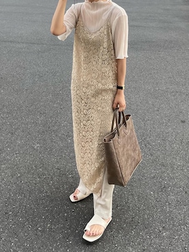 「blancle（ブランクレ）のアイテム」を使った、𝙔𝙐𝙆𝙄さん（レディース・162cm）の夏コーディネート