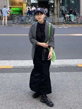 「ANOGH（アノフ）のアイテム」を使った、𝙔𝙐𝙆𝙄さん（レディース・162cm）の夏コーディネート