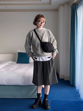 「aimoha（アイモハ）のアイテム」を使った、𝙔𝙐𝙆𝙄さん（レディース・163cm）の秋コーディネート