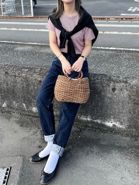 「A.P.C.（アーペーセー）のアイテム（バレエシューズ）」を使った、𝙔𝙐𝙆𝙄さん（レディース・162cm）の夏コーディネート
