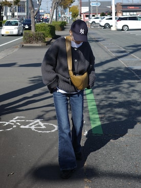 「アイテム（ショルダーバッグ）」を使った、𝙔𝙐𝙆𝙄さん（レディース・163cm）の秋コーディネート