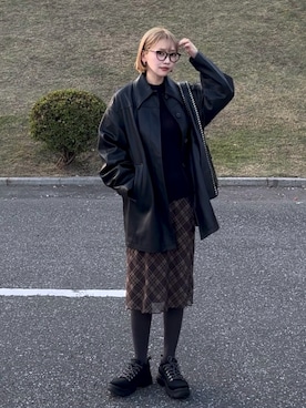 𝙔𝙐𝙆𝙄さん（骨格ストレート・レディース・163cm）の秋コーディネート