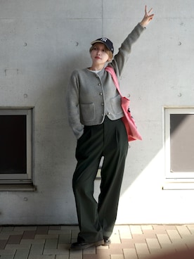 「THE SHINZONE（ザ　シンゾーン）のアイテム」を使った、𝙔𝙐𝙆𝙄さん（レディース・163cm）の春コーディネート