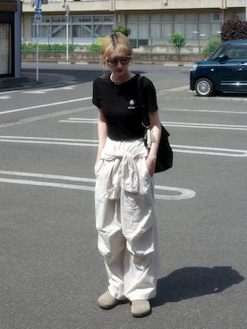 「hellam（へラム）のアイテム」を使った、𝙔𝙐𝙆𝙄さん（レディース・163cm）の春コーディネート