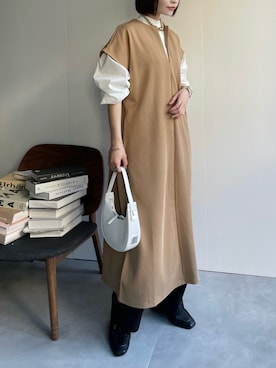 「ap retro（アプレトロ）のアイテム（ワンピース/ドレス）」を使った、𝙔𝙐𝙆𝙄さん（レディース・162cm）の春コーディネート